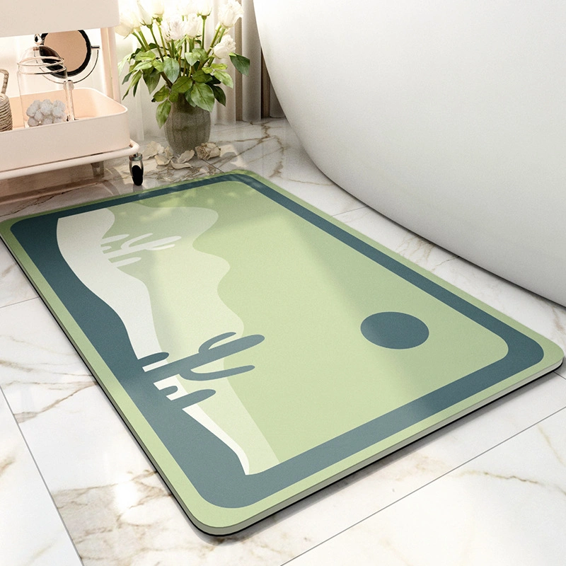 7colour Custom Size High Water Absorption Easy Clean Waterproof Bathroom Bath Anti Slip Bath Mat Diatomaceous Earth Bath Mat-Floor Mat-Door Mat