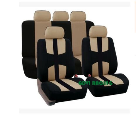 Red Car Seat Cover Leather Fabric Seat Cover Cushion