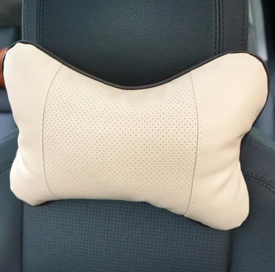 Travel Leather Neck Car Pillow, Car Seat Headrest Cushion Car Neck Cushion Neck Pain Relief Wyz12862