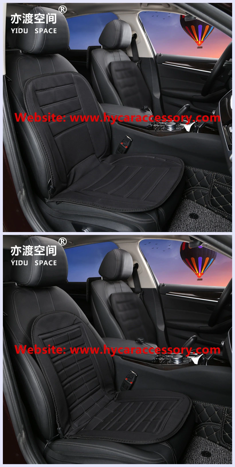 Cigarette Lighter Universal Car Seat Back Cushion for Cold Weather
