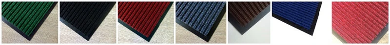 OEM Custom PVC Backing Anti-Slip Washable Kitchen Floor Mat/Anti Slip Toilet Nonwoven Double Rib PVC Entrance Door Mat Made in China Factory