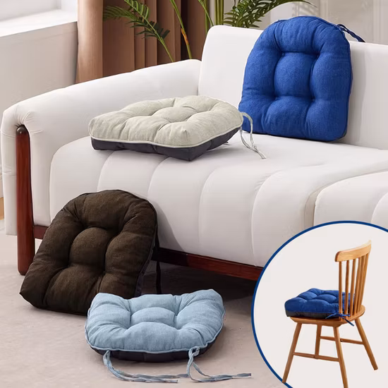 Linen Fabric Office Chair Cushion