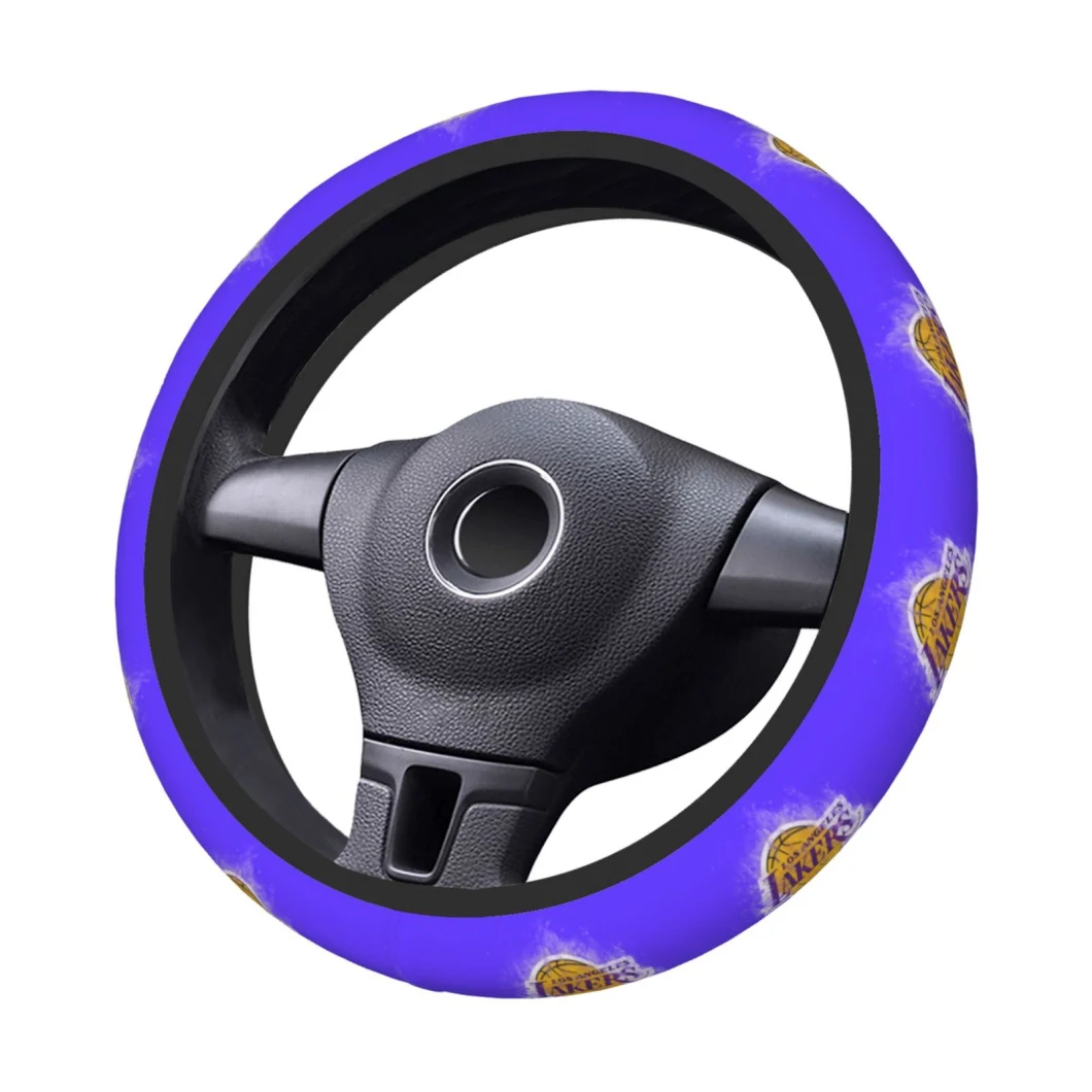 Custom NBA Steering Wheel Cover 15 Inches for Women Men, Neoprene Anti-Slip Cute Car Steering Wheel Grip Wrap Car Accessories Protective Case Cover