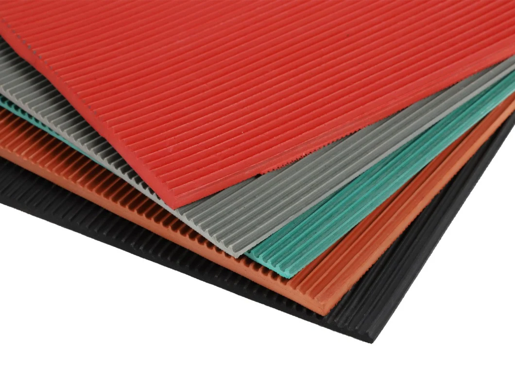 Industrial SBR Fine Ribbed Rubber Floor Mat Roll Rubber Sheet Anti-Slip Electric Insulation Rubber Mat