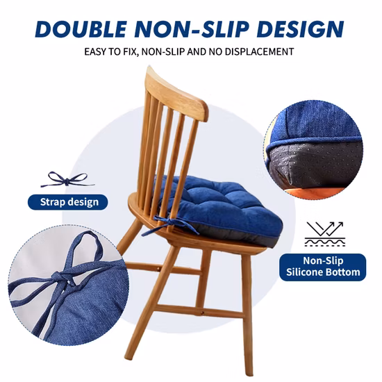 Linen Fabric Office Chair Cushion