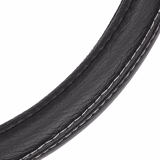 Black Car Vehicle PVC Faux Leather Anti-Slip Steering Wheel Wrap Cover