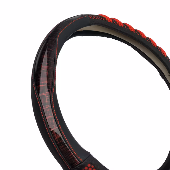 Leather Reflective Auto Car Steering Wheel Cove