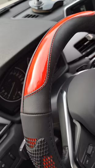 Gauze Leather Car Steering Wheel Cover